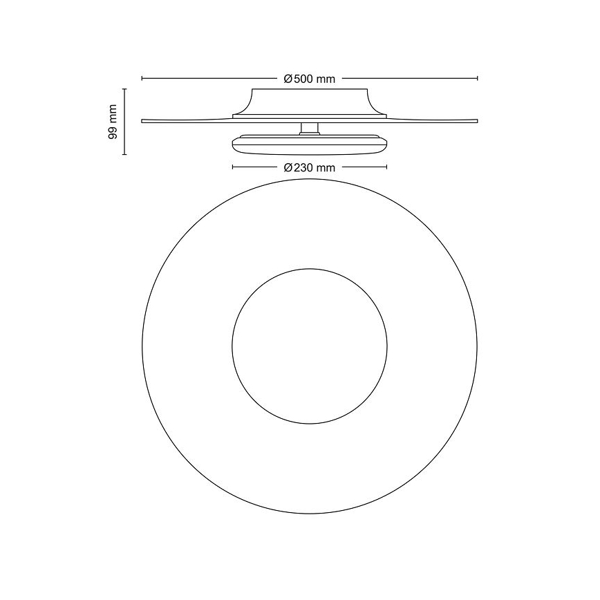 Philips- LED Zatemnitvena stropna svetilka SCENE SWITCH LED/40W/230V 2700K črna