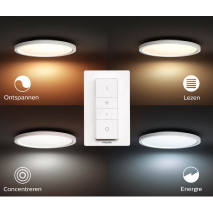 Philips - LED Zatemnitvena stropna svetilka Hue AURELLE LED/24,5W/230V + Daljinski upravljalnik