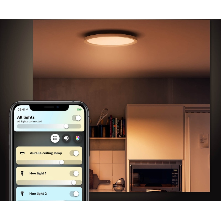 Philips - LED Zatemnitvena stropna svetilka Hue AURELLE LED/24,5W/230V + Daljinski upravljalnik