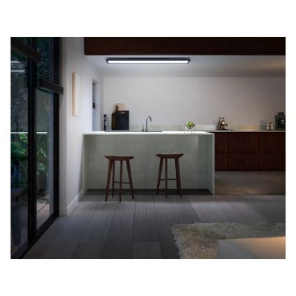 Philips - LED Zatemnitvena stropna svetilka Hue AURELLE LED/39W/230V 2200-6500K 120x30 cm črna