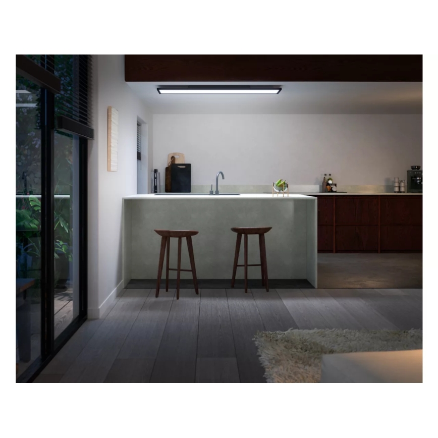 Philips - LED Zatemnitvena stropna svetilka Hue AURELLE LED/39W/230V 2200-6500K 120x30 cm črna