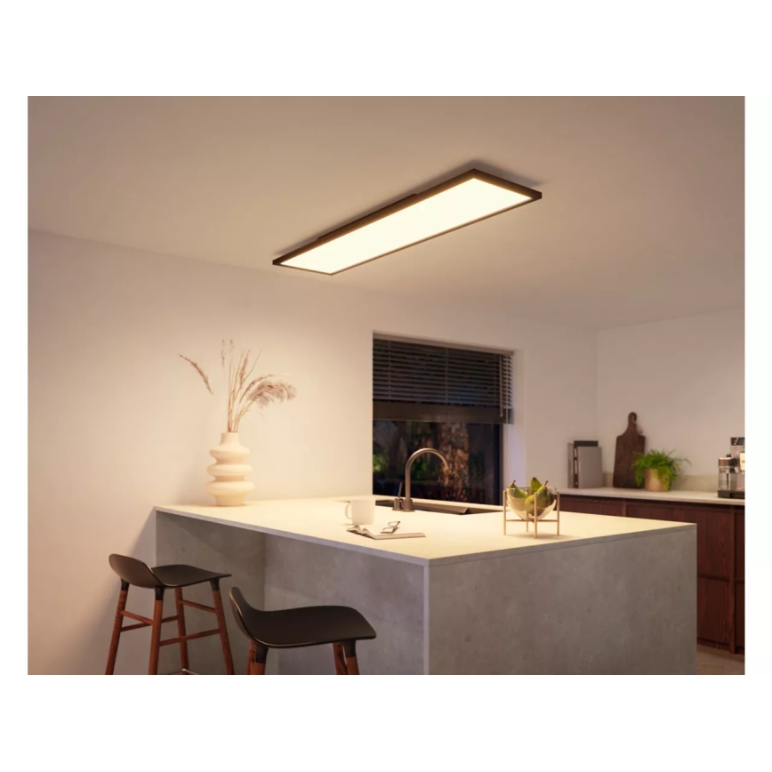 Philips - LED Zatemnitvena stropna svetilka Hue AURELLE LED/39W/230V 2200-6500K 120x30 cm črna