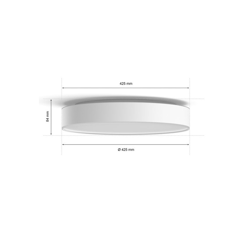 Philips - LED Zatemnitvena stropna svetilka Hue LED/33,5W/230V 2200-6500K pr. 425 mm bela + Daljinski upravljalnik