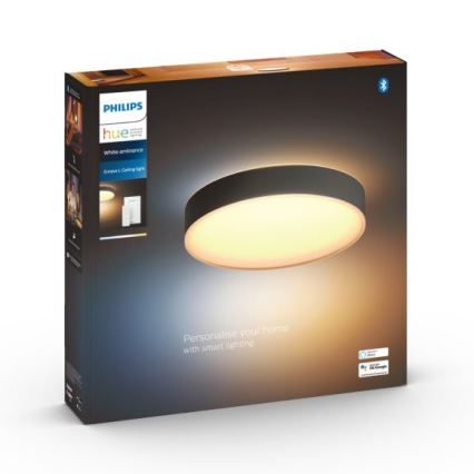 Philips - LED Zatemnitvena stropna svetilka Hue LED/33,5W/230V 2200-6500K pr. 425 mm črna + Daljinski upravljalnik