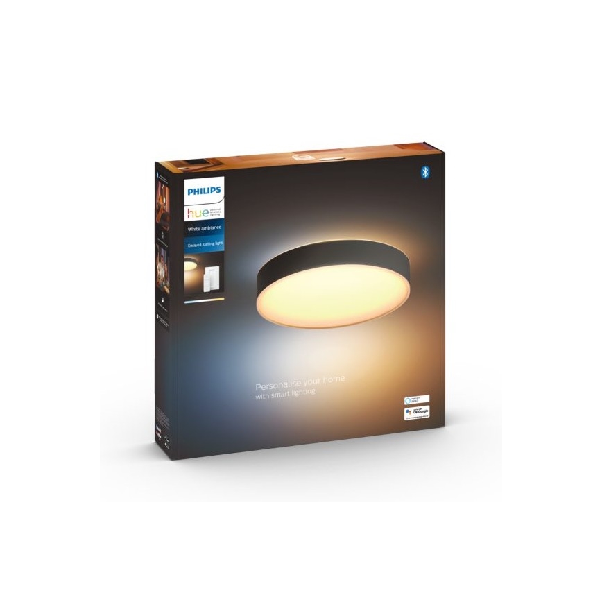 Philips - LED Zatemnitvena stropna svetilka Hue LED/33,5W/230V 2200-6500K pr. 425 mm črna + Daljinski upravljalnik