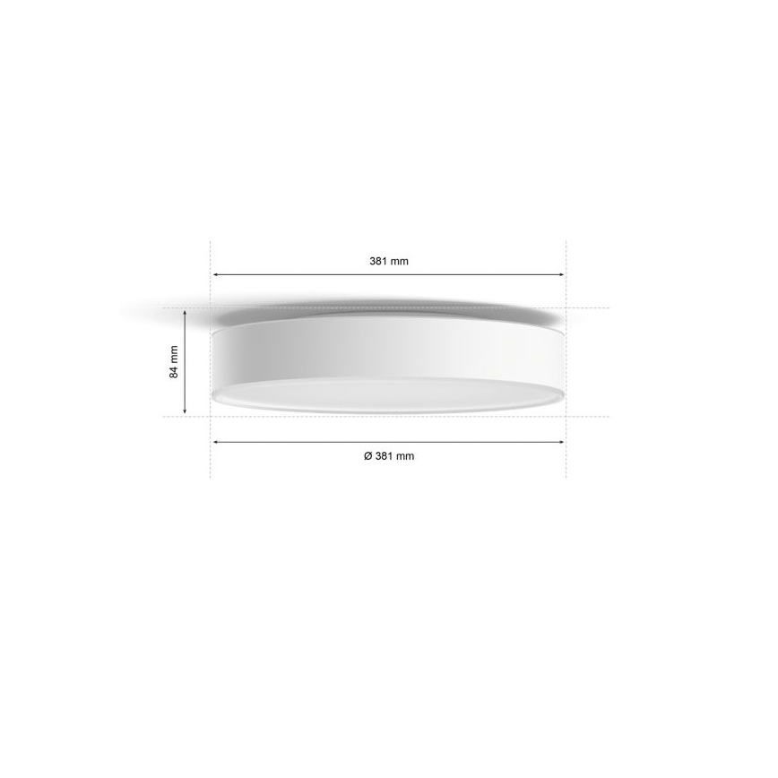 Philips - LED Zatemnitvena stropna svetilka Hue LED/19,2W/230V 2200-6500K pr. 381 mm bela + Daljinski upravljalnik