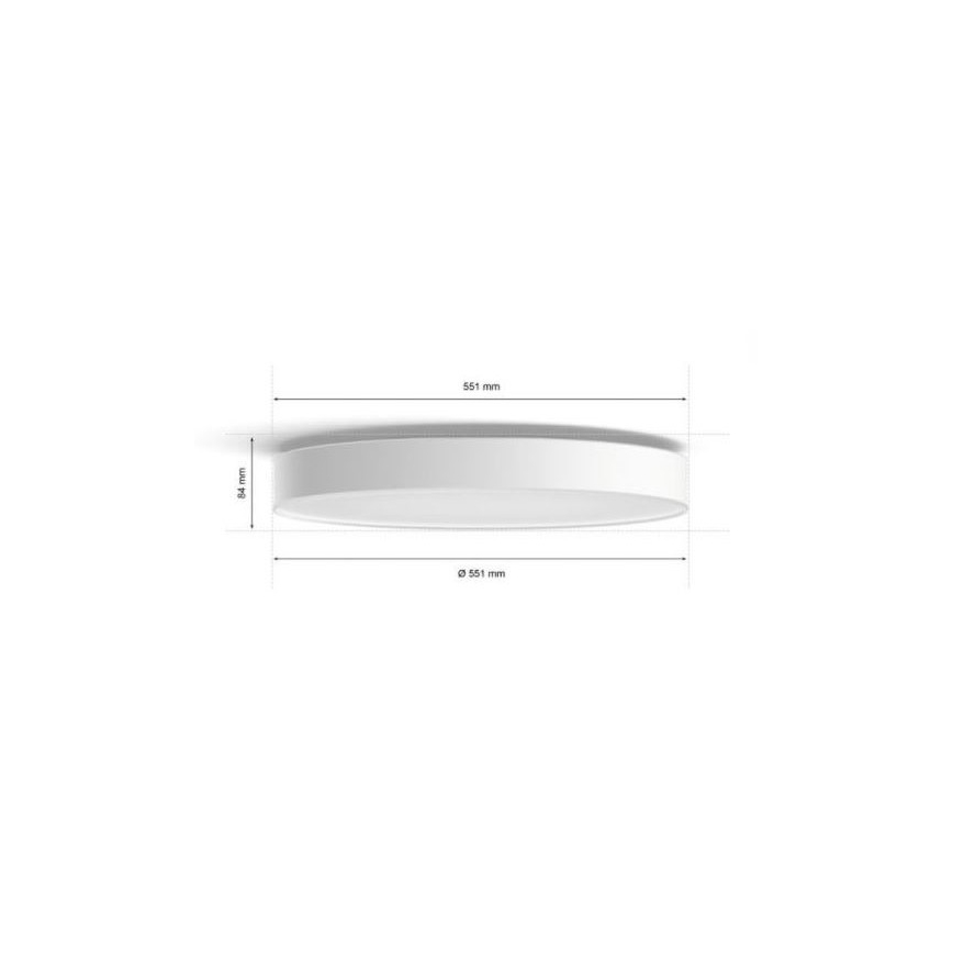Philips - LED Zatemnitvena stropna svetilka Hue LED/48W/230V 2200-6500K pr. 551 mm bela + Daljinski upravljalnik