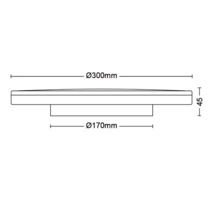 Philips - LED Zatemnitvena stropna svetilka SCENE SWITCH LED/18W/230V pr. 30 cm 2700K črna