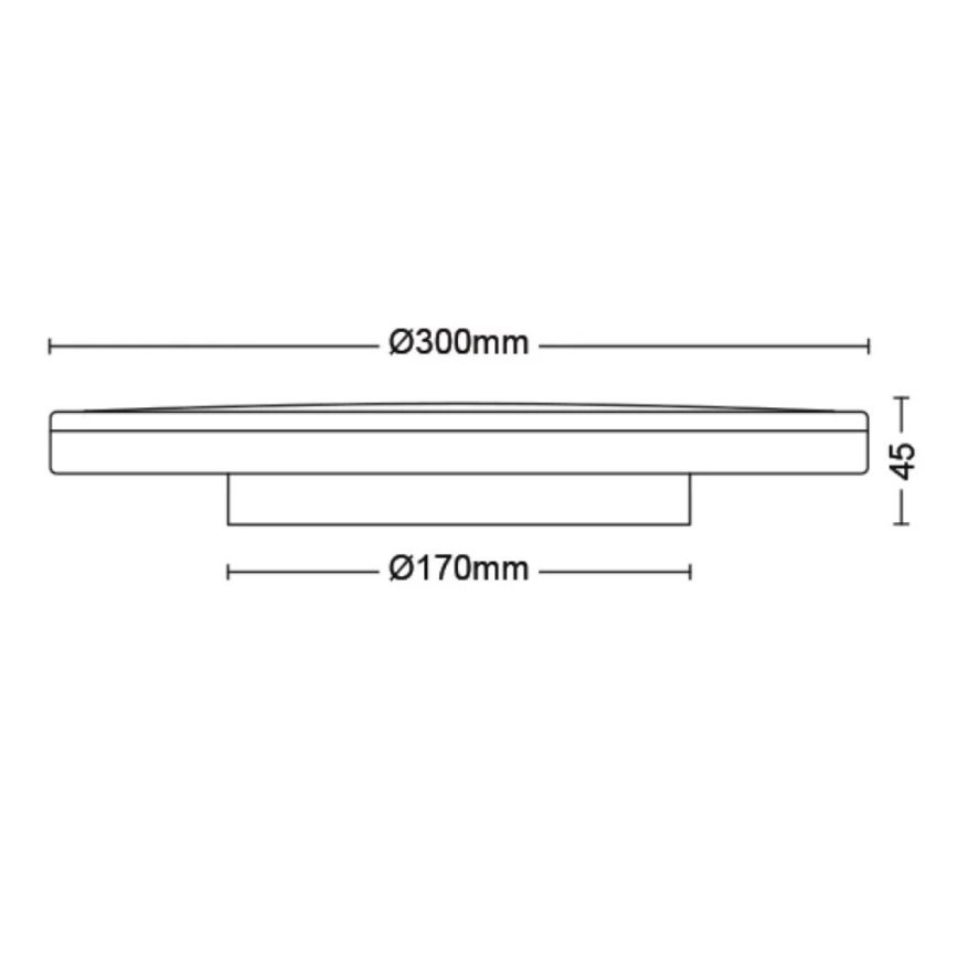 Philips - LED Zatemnitvena stropna svetilka SCENE SWITCH LED/18W/230V pr. 30 cm 2700K črna