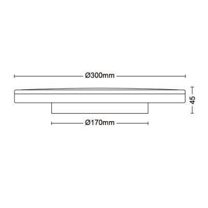 Philips - LED Zatemnitvena stropna svetilka SCENE SWITCH LED/18W/230V pr. 30 cm 4000K črna