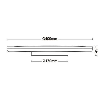 Philips - LED Zatemnitvena stropna svetilka SCENE SWITCH LED/22W/230V pr. 40 cm 2700K črna