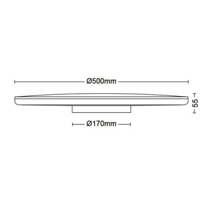 Philips - LED Zatemnitvena stropna svetilka SCENE SWITCH LED/36W/230V pr. 50 cm 4000K črna