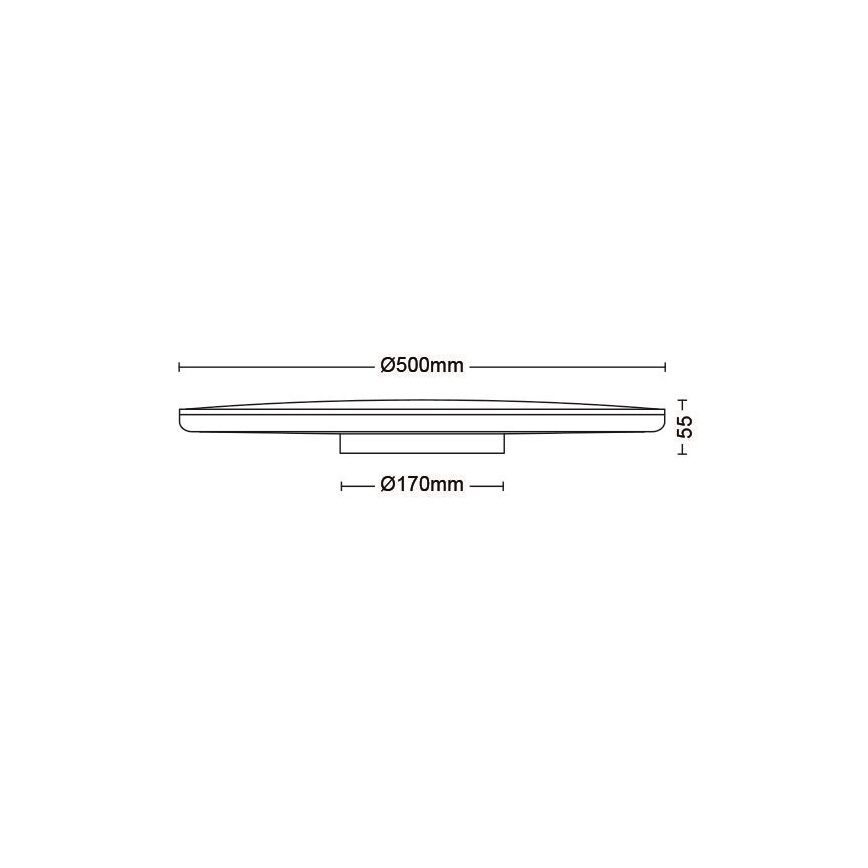 Philips - LED Zatemnitvena stropna svetilka SCENE SWITCH LED/36W/230V pr. 50 cm 4000K črna