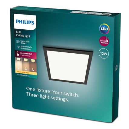 Philips - LED Zatemnitvena stropna svetilka SCENE SWITCH LED/12W/230V 2700K