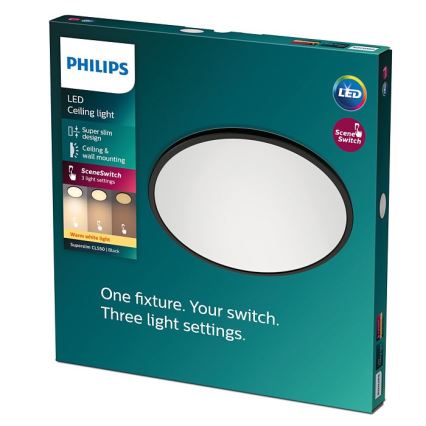 Philips - LED Zatemnitvena stropna svetilka SCENE SWITCH LED/18W/230V