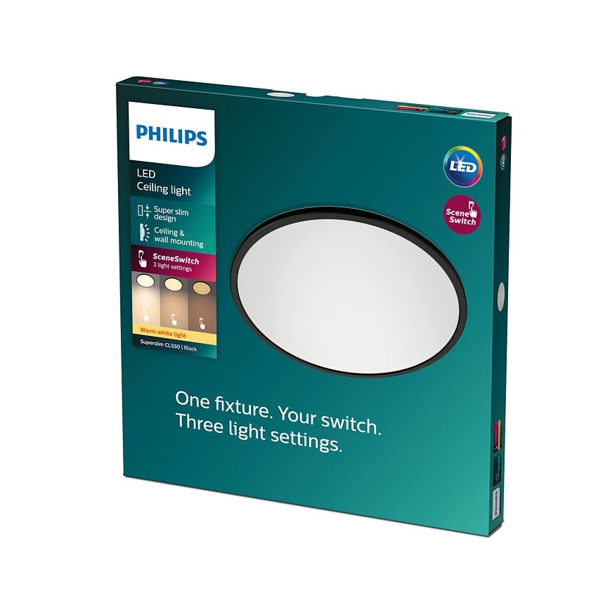 Philips - LED Zatemnitvena stropna svetilka SCENE SWITCH LED/18W/230V