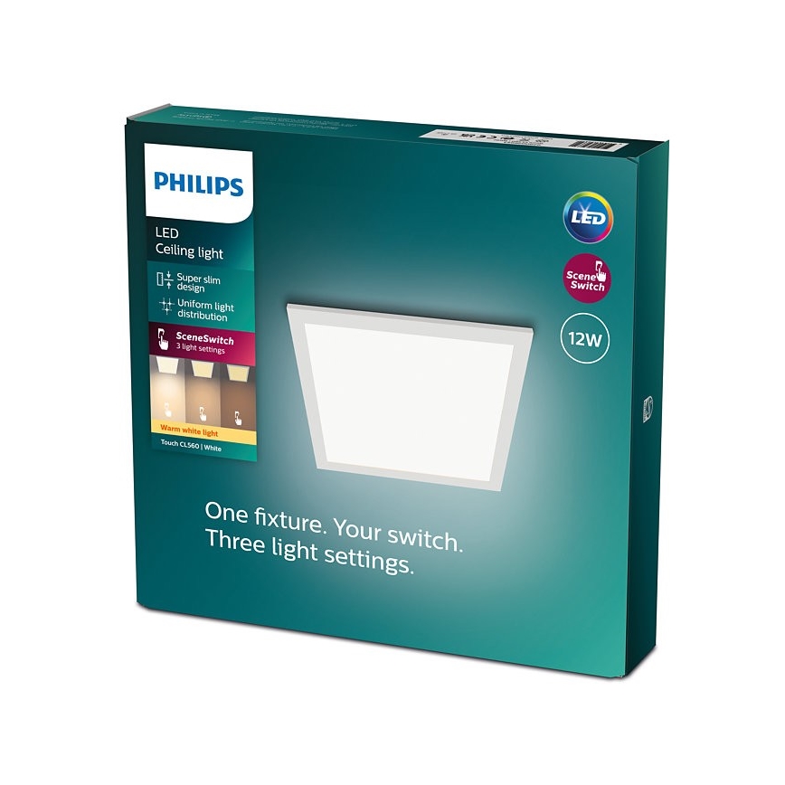 Philips - LED Zatemnitvena stropna svetilka SCENE SWITCH LED/12W/230V 2700K