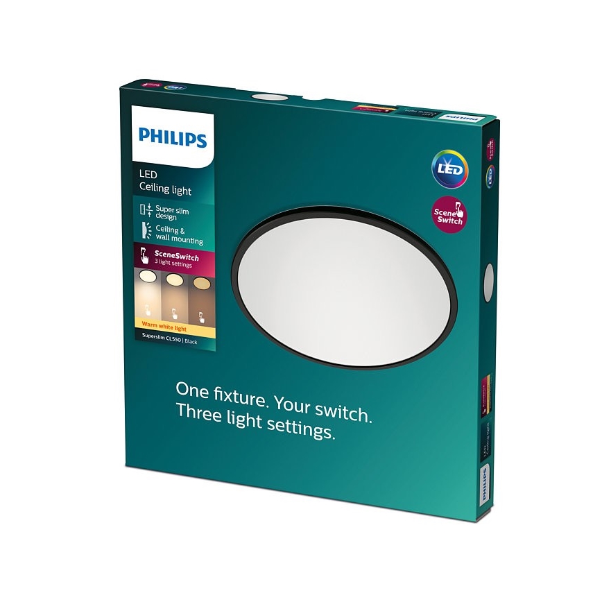 Philips - LED Zatemnitvena stropna svetilka SUPERSLIM CL550 LED/15W/230V