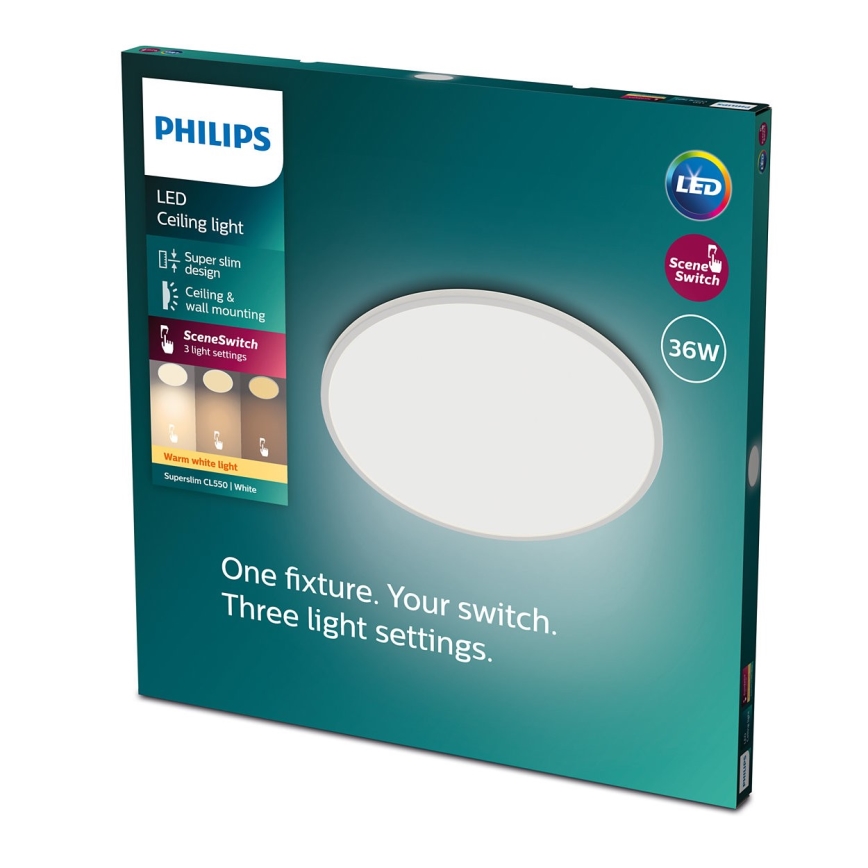Philips - LED Zatemnitvena stropna svetilka SCENE SWITCH LED/36W/230V