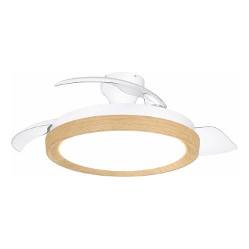 Philips - LED zatemnitvena stropna svetilka z ventilatorjem BLISS LED/35W/230V rjava + daljinski upravljalnik