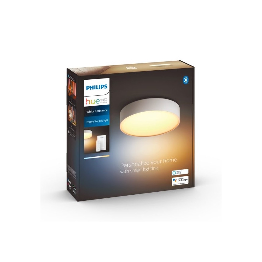 Philips - LED Zatemnitvena stropna svetilka Hue LED/9,6W/230V 2200–6500K pr. 261 mm bela + Daljinski upravljalnik