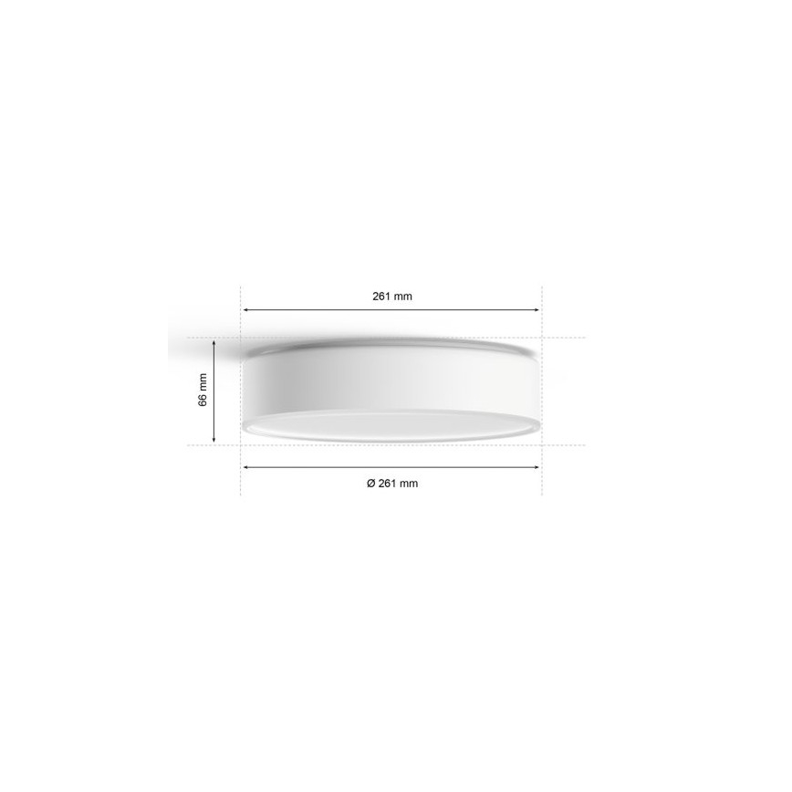 Philips - LED Zatemnitvena stropna svetilka Hue LED/9,6W/230V 2200–6500K pr. 261 mm bela + Daljinski upravljalnik