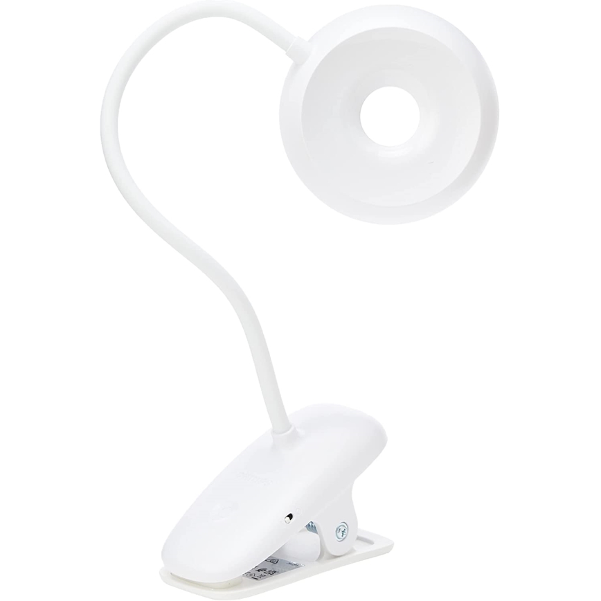 Philips - LED Zatemnitvena svetilka s sponko DONUTCLIP LED/3W/5V 1200 mAh CRI 90 bela