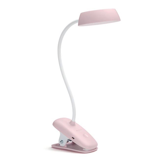 Philips - LED Zatemnitvena svetilka s sponko DONUTCLIP LED/3W/5V 1200 mAh CRI 90 roza