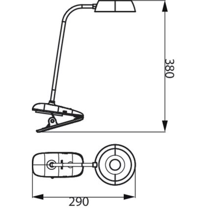 Philips - LED Zatemnitvena svetilka s sponko DONUTCLIP LED/3W/5V 1200 mAh CRI 90 roza