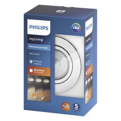 Philips 50201/17/P0 - LED Zatemnitvena vgradna svetilka SHELLBARK Warm Glow 1xLED/4,5W/230V 2200-2700K