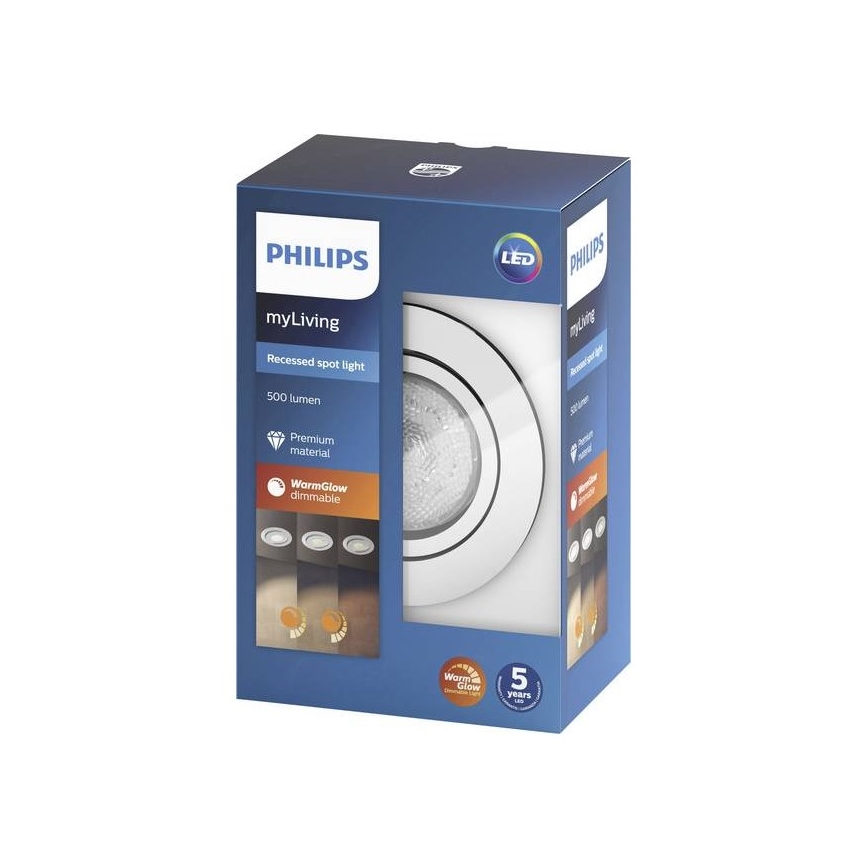 Philips 50201/17/P0 - LED Zatemnitvena vgradna svetilka SHELLBARK Warm Glow 1xLED/4,5W/230V 2200-2700K
