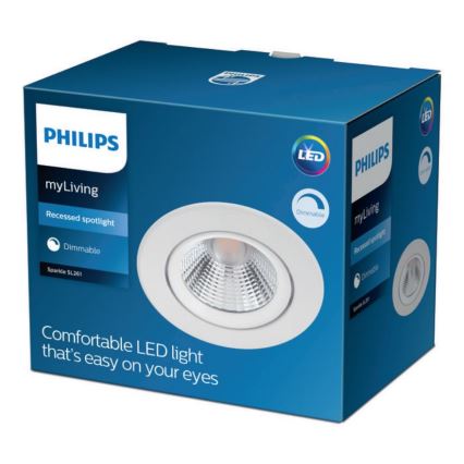 Philips - LED Zatemnitvena vgradna svetilka SPARKLE LED/5,5W/230V bela