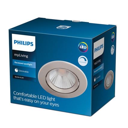 Philips - LED Zatemnitvena vgradna svetilka LED/5,5W/230V