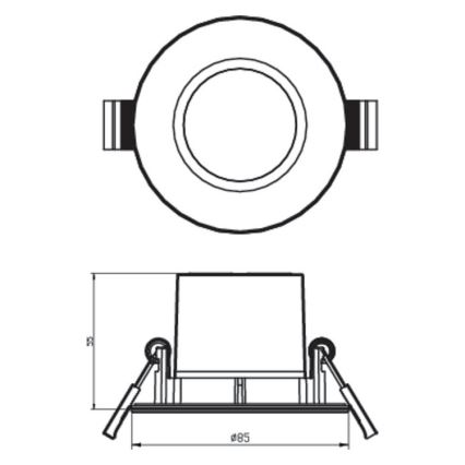 Philips - LED Zatemnitvena vgradna svetilka LED/5,5W/230V