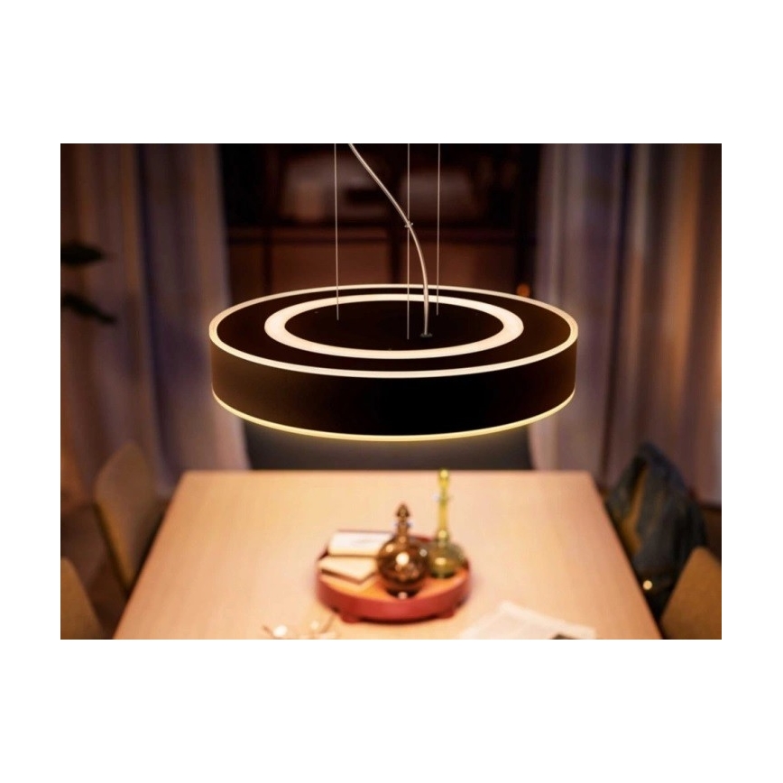 Philips - LED Zatemnitveni lestenec na vrvici Hue LED/33,5W/230V 2200-6500K črna + Daljinski upravljalnik