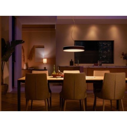 Philips - LED Zatemnitveni lestenec na vrvici Hue LED/33,5W/230V 2200-6500K črna + Daljinski upravljalnik