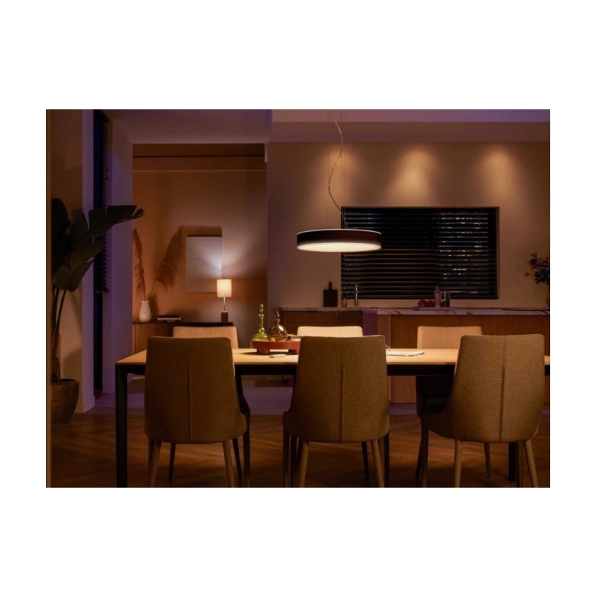 Philips - LED Zatemnitveni lestenec na vrvici Hue LED/33,5W/230V 2200-6500K črna + Daljinski upravljalnik