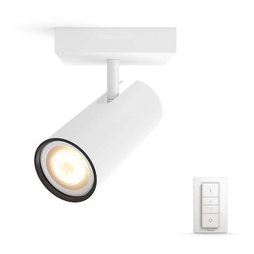 Philips - LED Zatemnitveni reflektor Hue BURATTO 1xGU10/5,5W + Daljinski upravljalnik