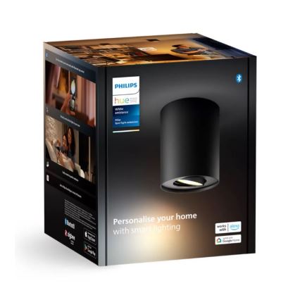 Philips - LED Zatemnitveni reflektor Hue PILLAR 1xGU10/4,2W/230V 2200-6500K črna