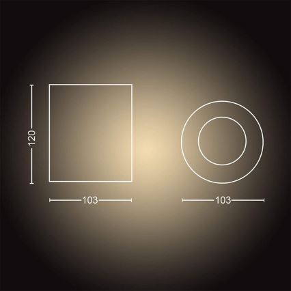 Philips - LED Zatemnitveni reflektor Hue PILLAR 1xGU10/4,2W/230V 2200-6500K + Daljinski upravljalnik črna