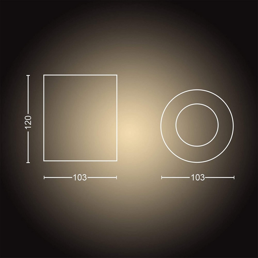 Philips - LED Zatemnitveni reflektor Hue PILLAR 1xGU10/4,2W/230V 2200-6500K + Daljinski upravljalnik črna