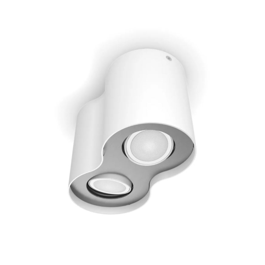 Philips - LED Zatemnitveni reflektor Hue PILLAR 2xGU10/4,2W/230V 2200-6500K + Daljinski upravljalnik bela