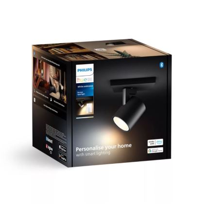 Philips - LED Zatemnitveni reflektor Hue RUNNER 1xGU10/4,2W/230V 2200-6500K + Daljinski upravljalnik črna