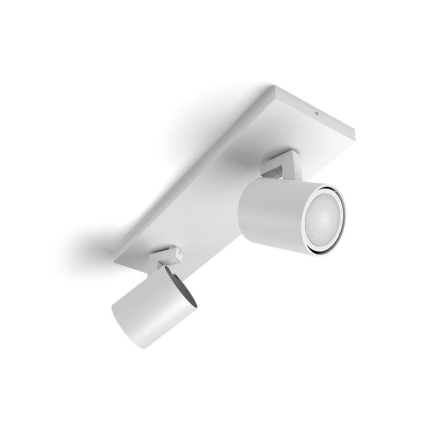 Philips - LED Zatemnitveni reflektor Hue RUNNER 2xGU10/4,2W/230V 2200-6500K + Daljinski upravljalnik bela