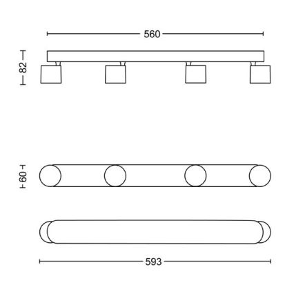 Philips - LED Zatemnitveni reflektor 4xLED/4,5W/230V