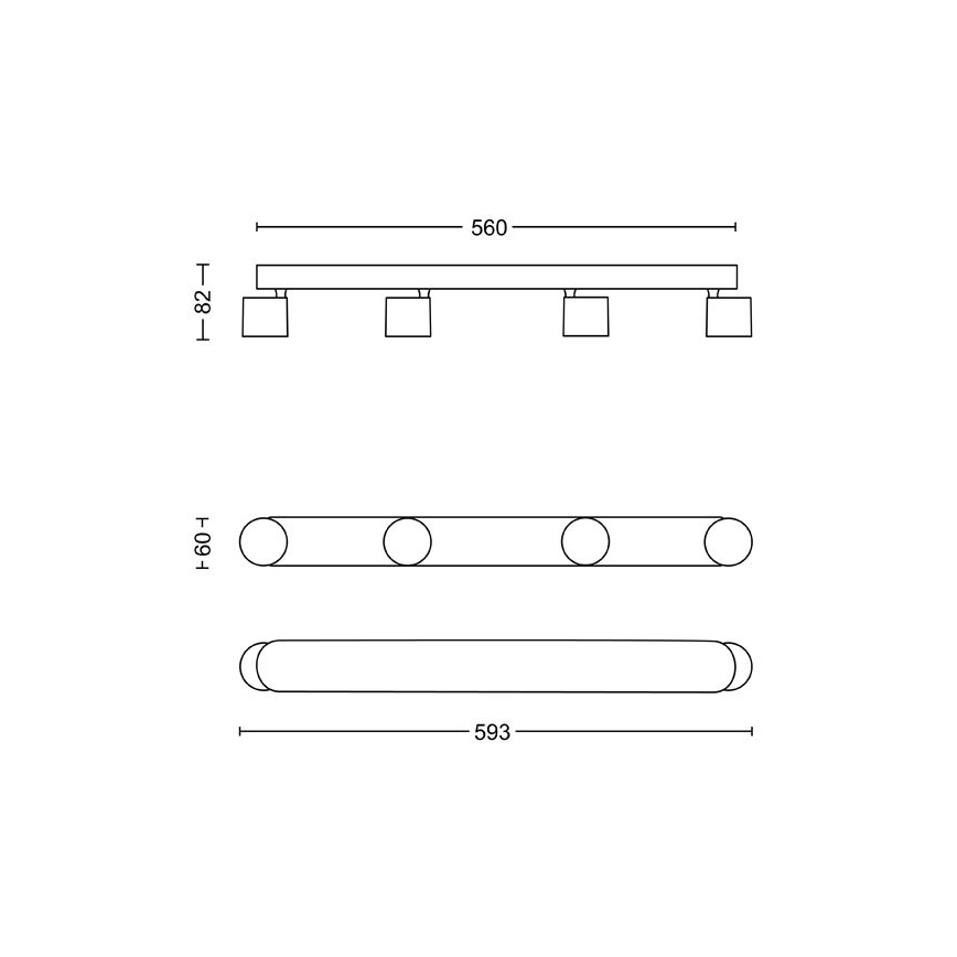Philips - LED Zatemnitveni reflektor 4xLED/4,5W/230V