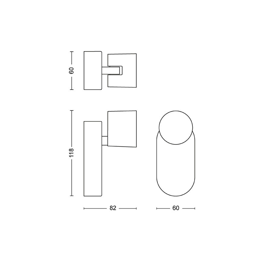 Philips - LED Zatemnitveni stenski reflektor LED/4,5W/230V