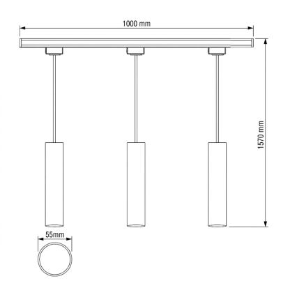 Philips - LED RGBW zatemljiv lestenec na kablu za tirni sistem EASYLINK HUE 3xGU10/4,7W/230V 2200-6500K 1m črn