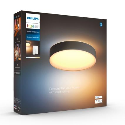 Philips - Stropna LED svetilka Hue z možnostjo zatemnitve LED/19,2W/230V 2200-6500K premer 381 mm črna + daljinski upravljalnik