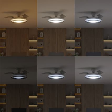 Philips - LED zatemnljivo stropno svetilo z ventilatorjem BLISS LED/35W/230V belo + daljinski upravljalnik